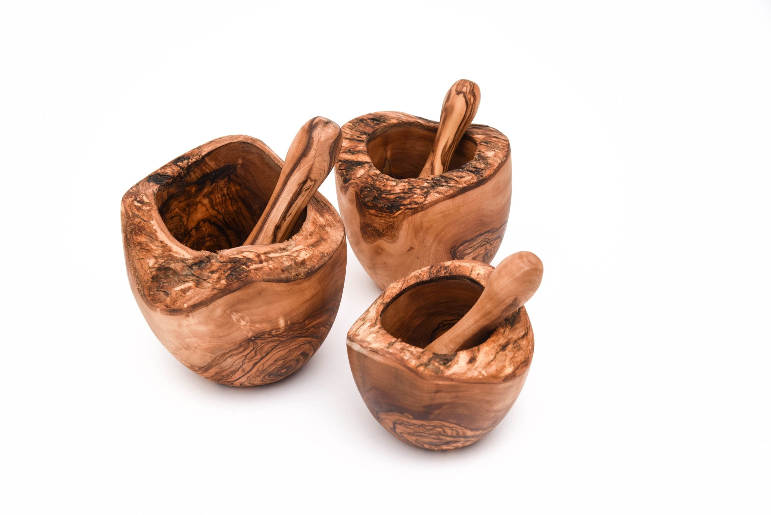 Olive Wood Mortar and Pestle Natural Style