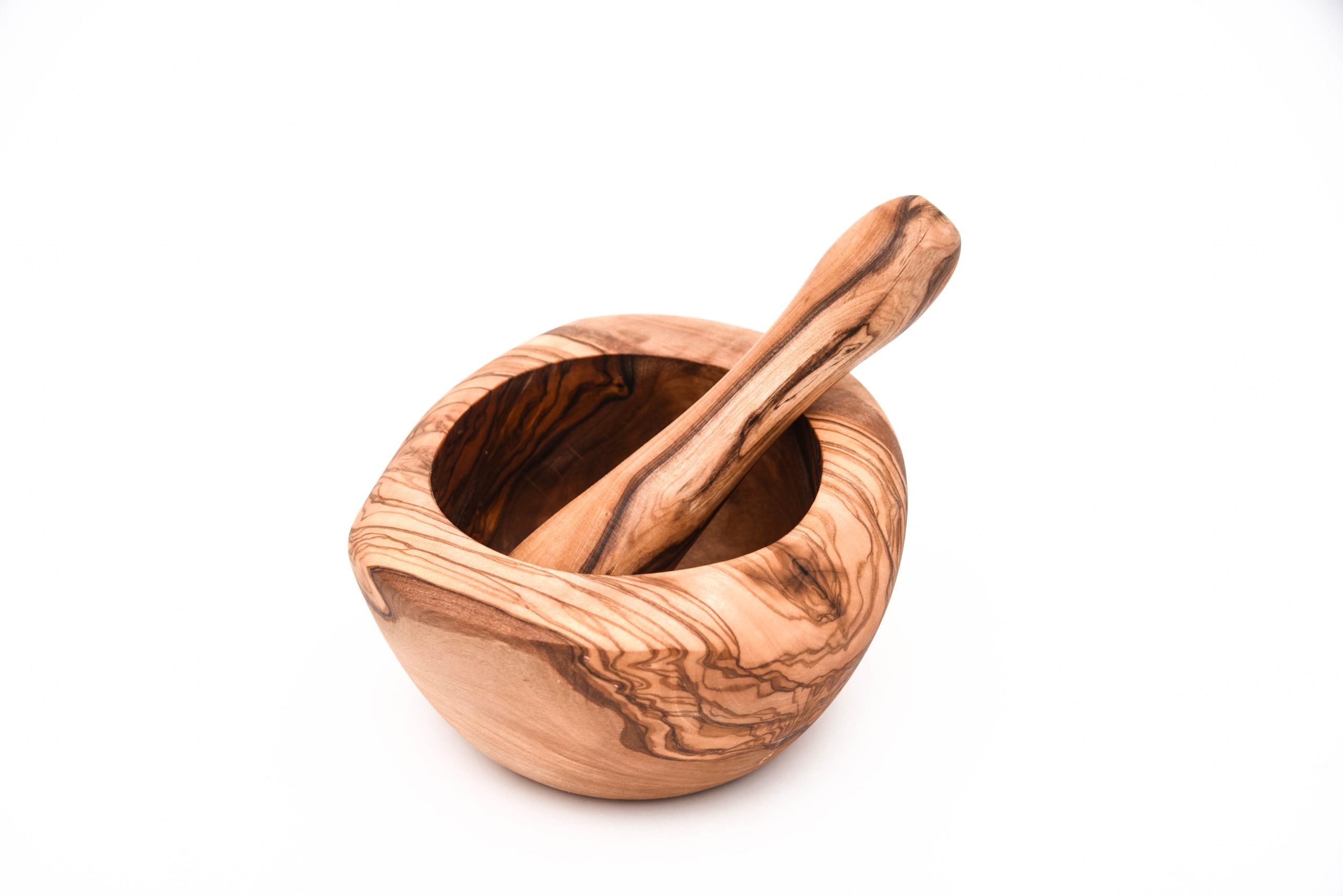 Olive Wood Mortar and Pestle Stylish