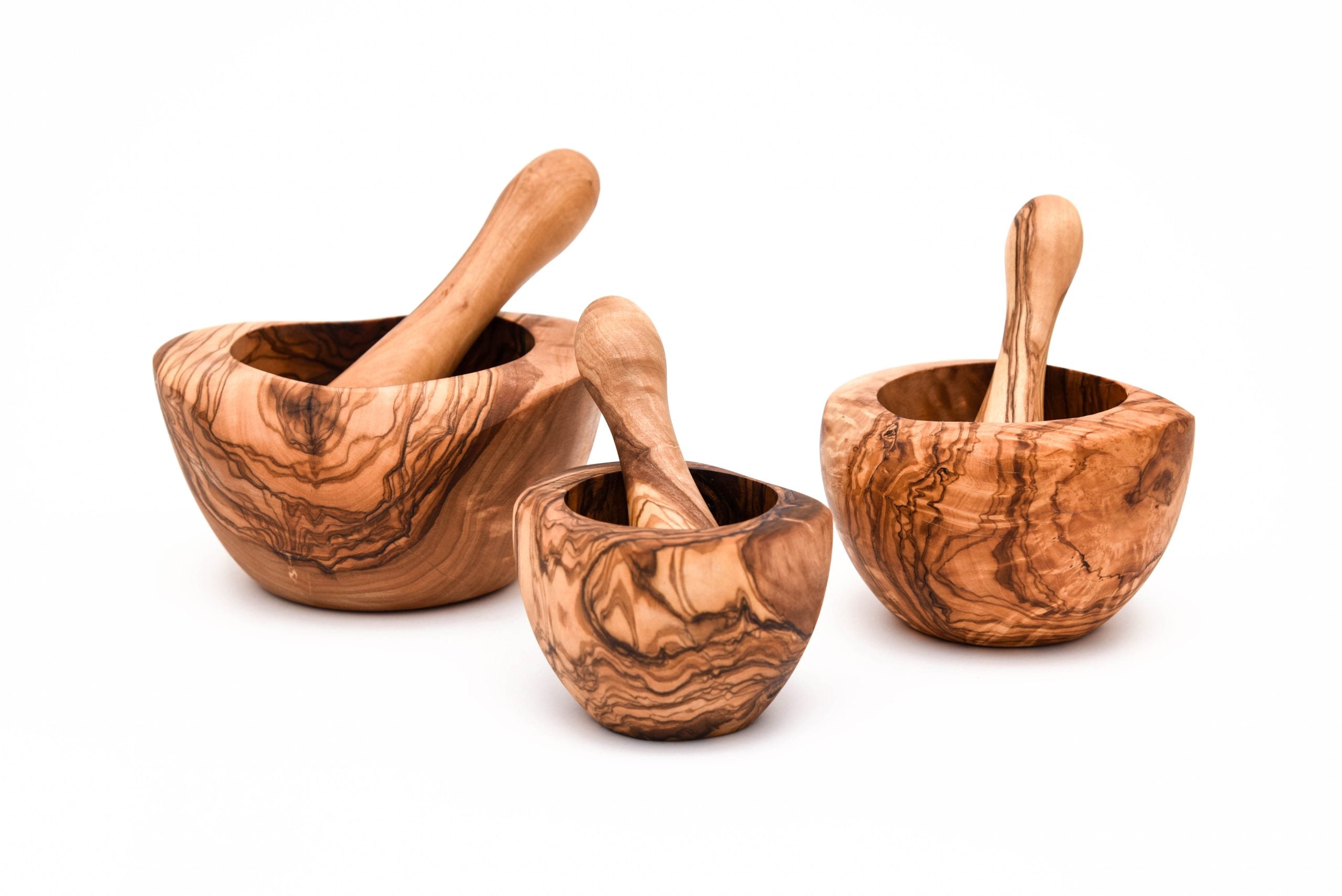 Olive Wood Mortar and Pestle Stylish