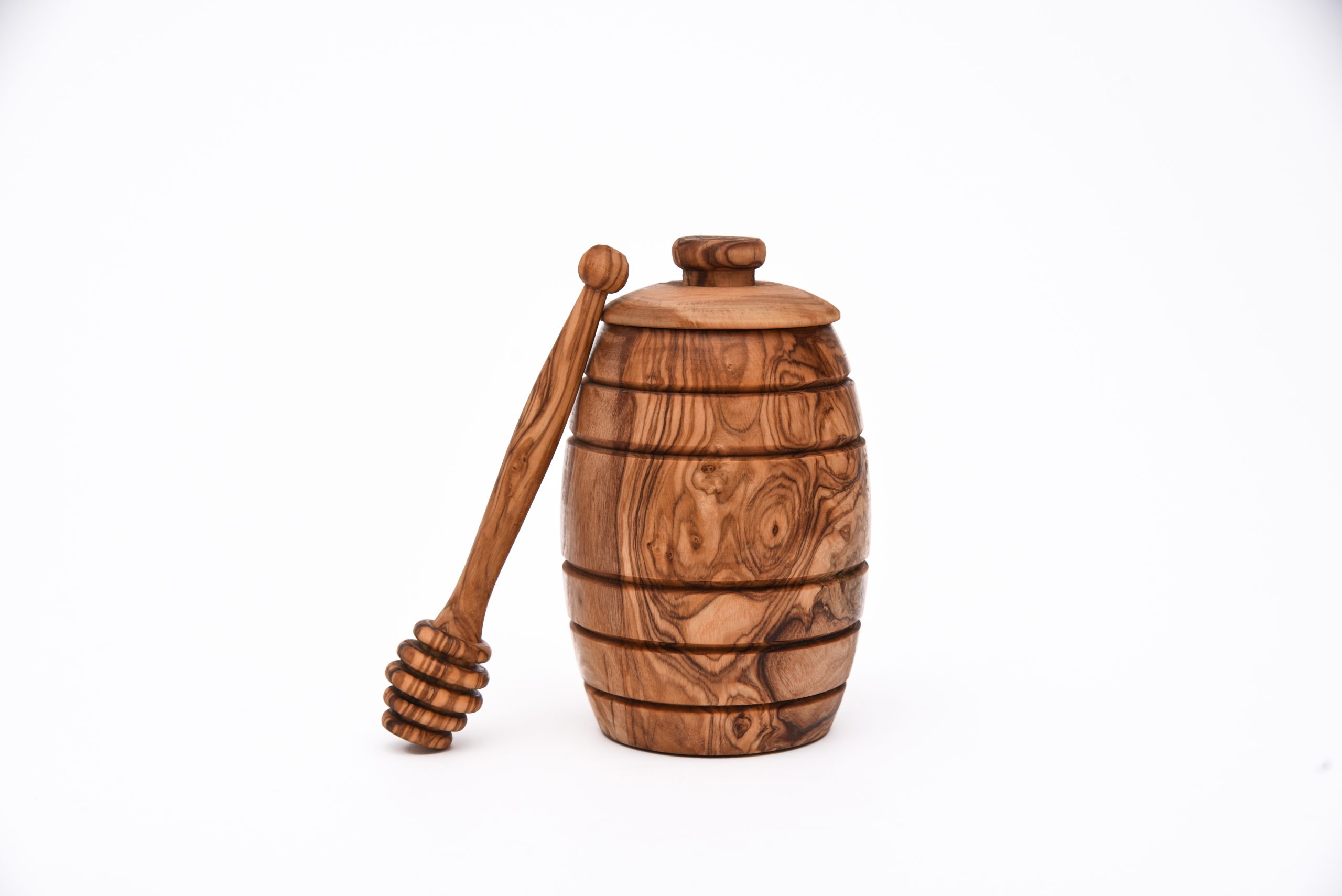 Olive Wood Honey Jar