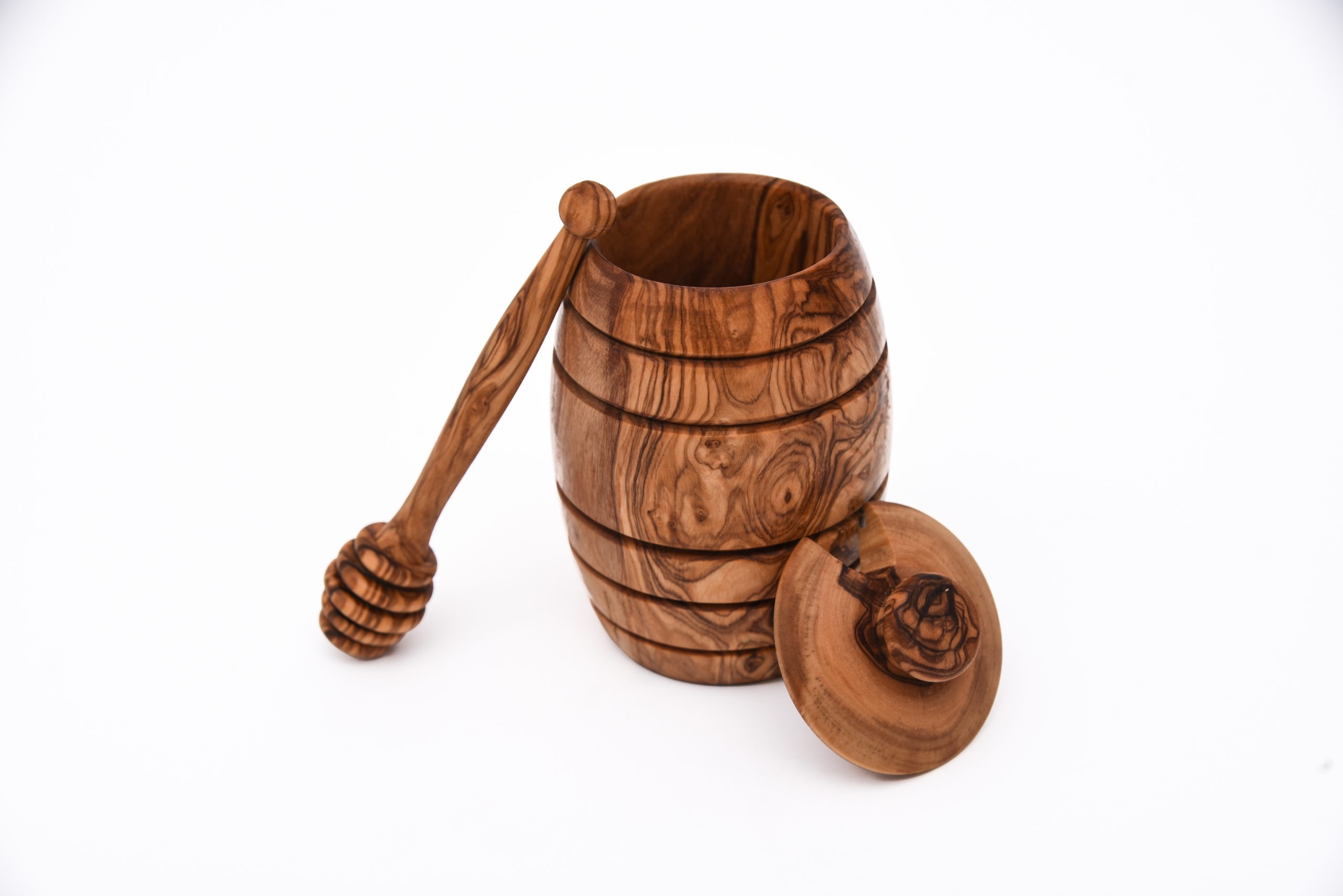 Olive Wood Honey Jar