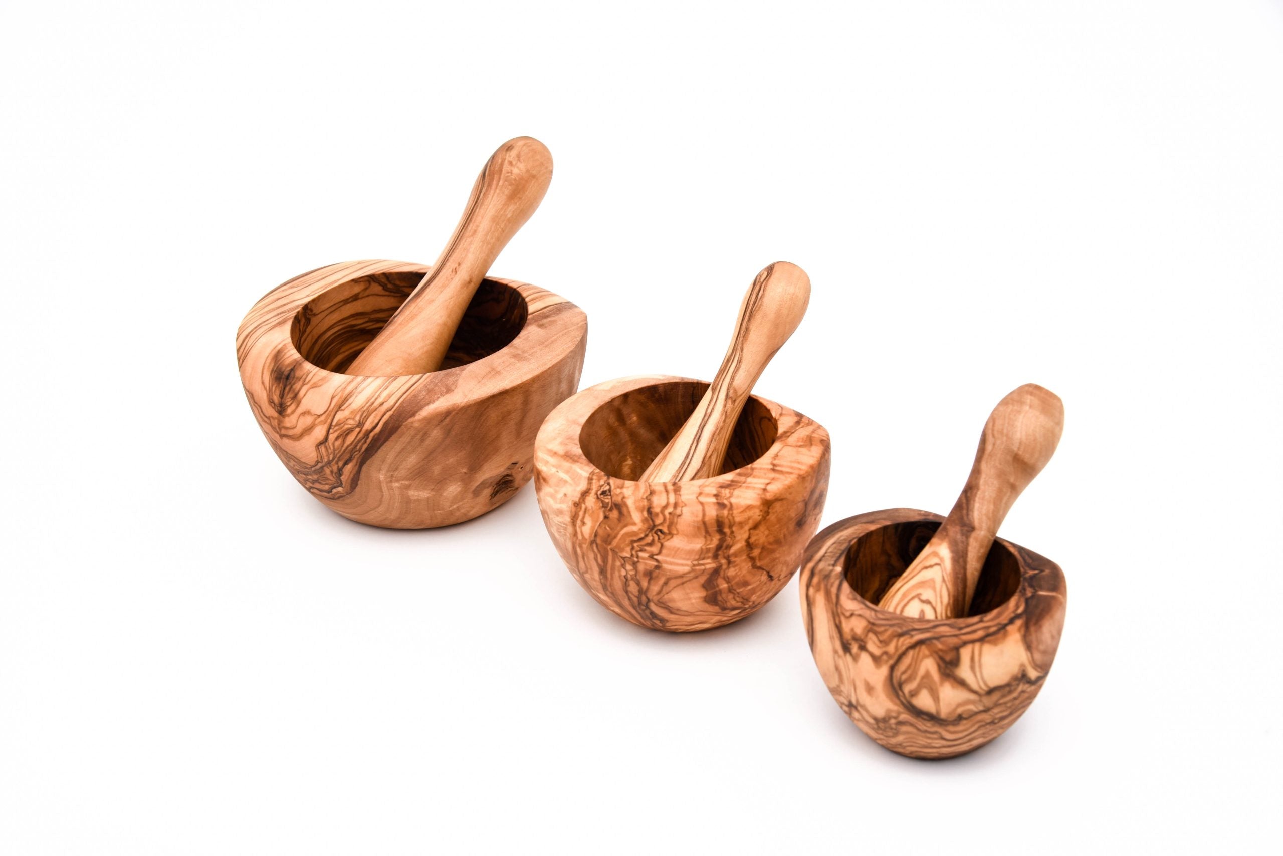 Olive Wood Mortar and Pestle Stylish